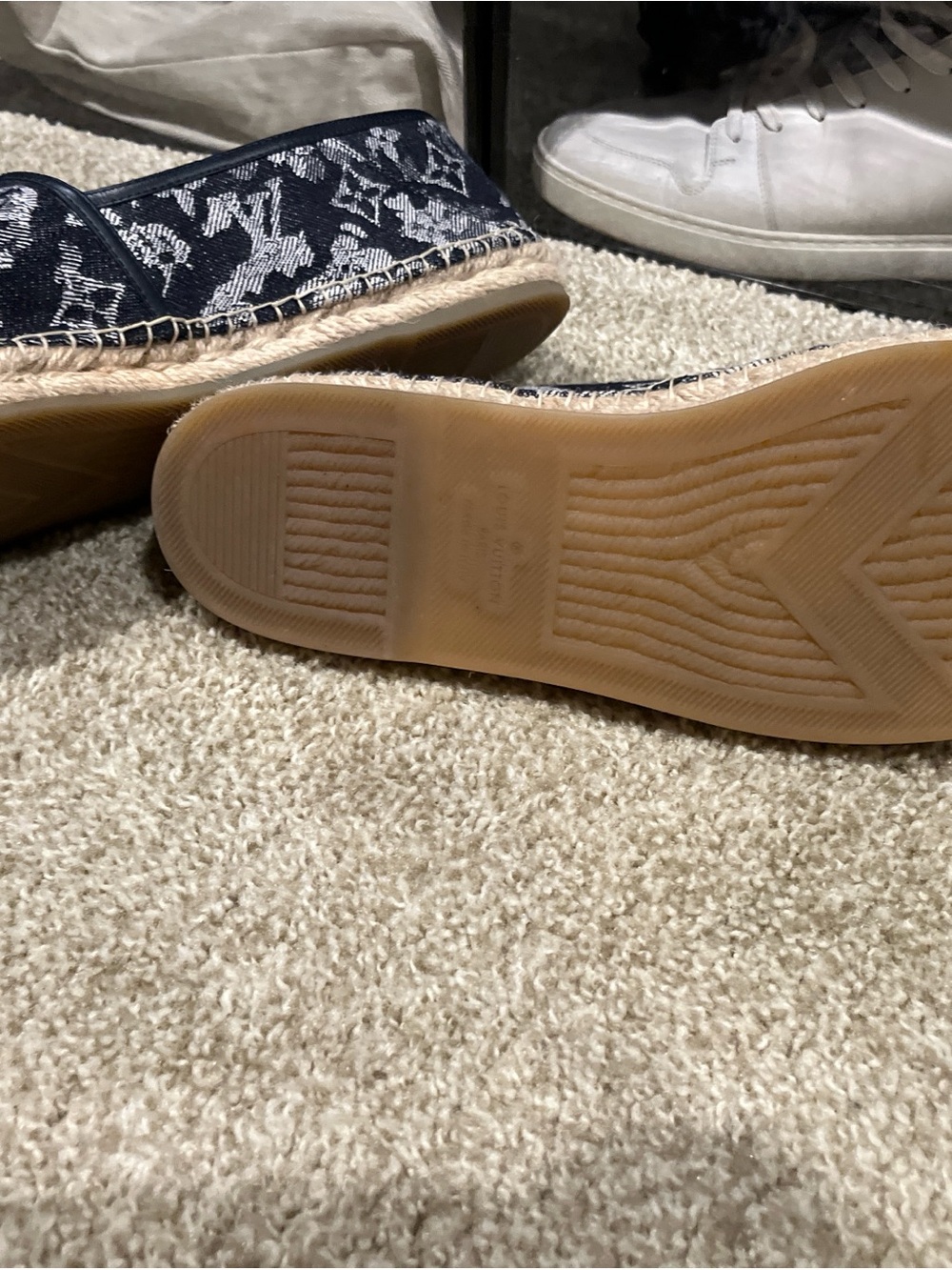 Louis Vuitton Navy Monogram Denim Espadrilles - Picture 4 of 4